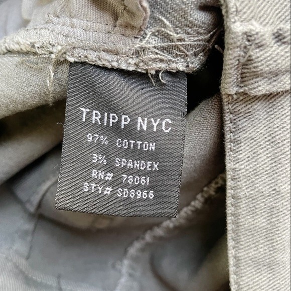 Tripp NYC Gray Skinny Lowrise Jeans Silver Skull Rivets T Pockets Women’s Size 7 - Picture 10 of 12